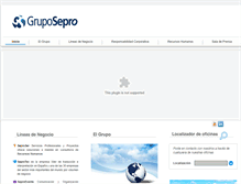 Tablet Screenshot of gruposepro.com